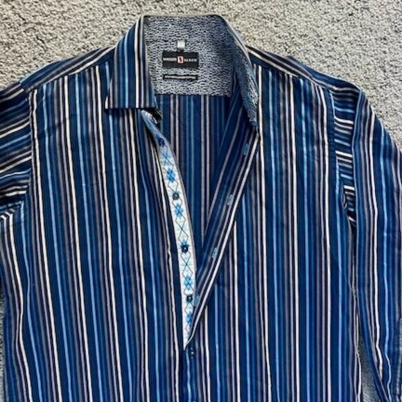 Rare Bartlett Baron 2 Ply Mercerized Cotton Men's Shirt - EUC Sz. Large -  STYLE - Picture 5 of 10